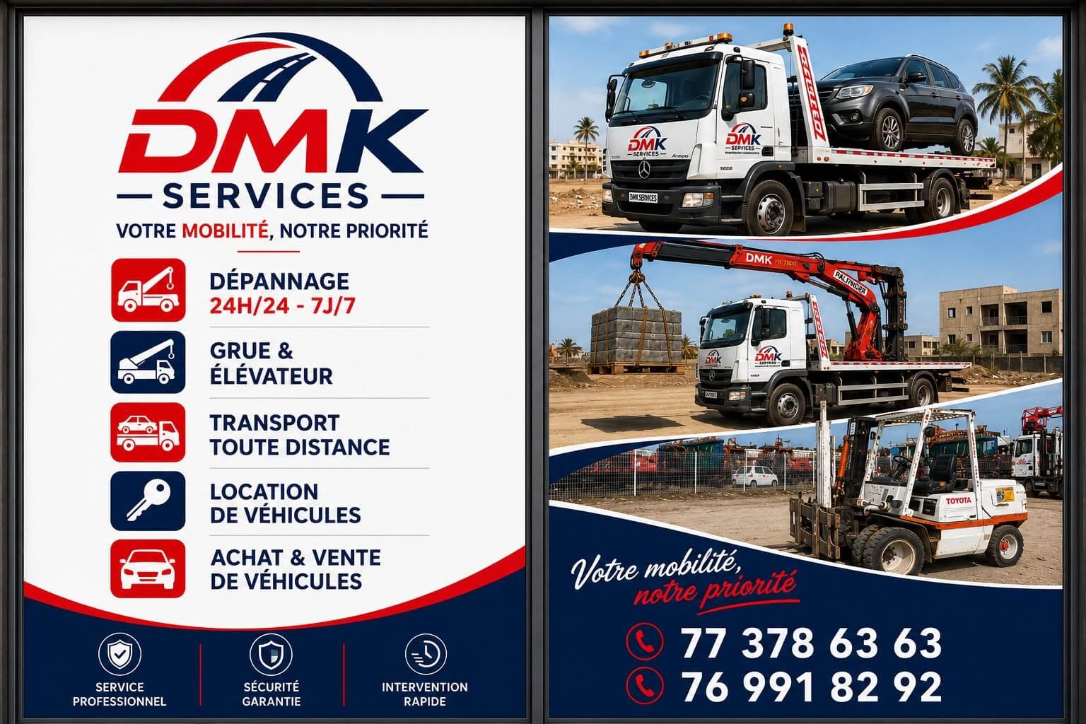 Camion de remorquage DMK Services